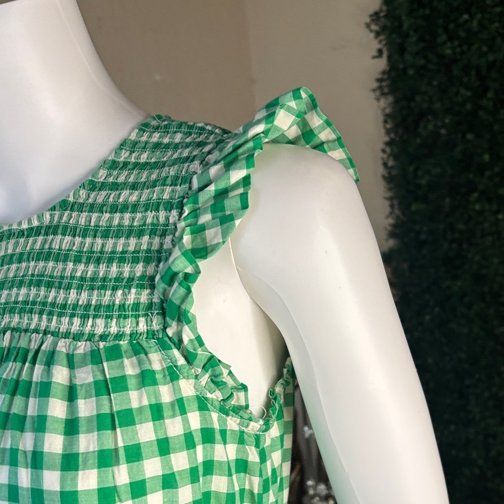 Draper James Mint Green Gingham Midi Dress ( doesnt have the belt) # 105 - Picture 6 of 11